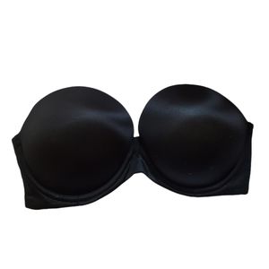 Victoria's Secret Very Sexy Black Strapless Pushup Bra Size 34DD